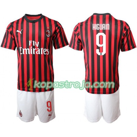 Billiga Fotbollströjor AC Milan HIGUAIN 9 Barn Hemma tröja 2019/20 Kortärmad